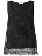 Twin-set Floral Lace Vest - Black
