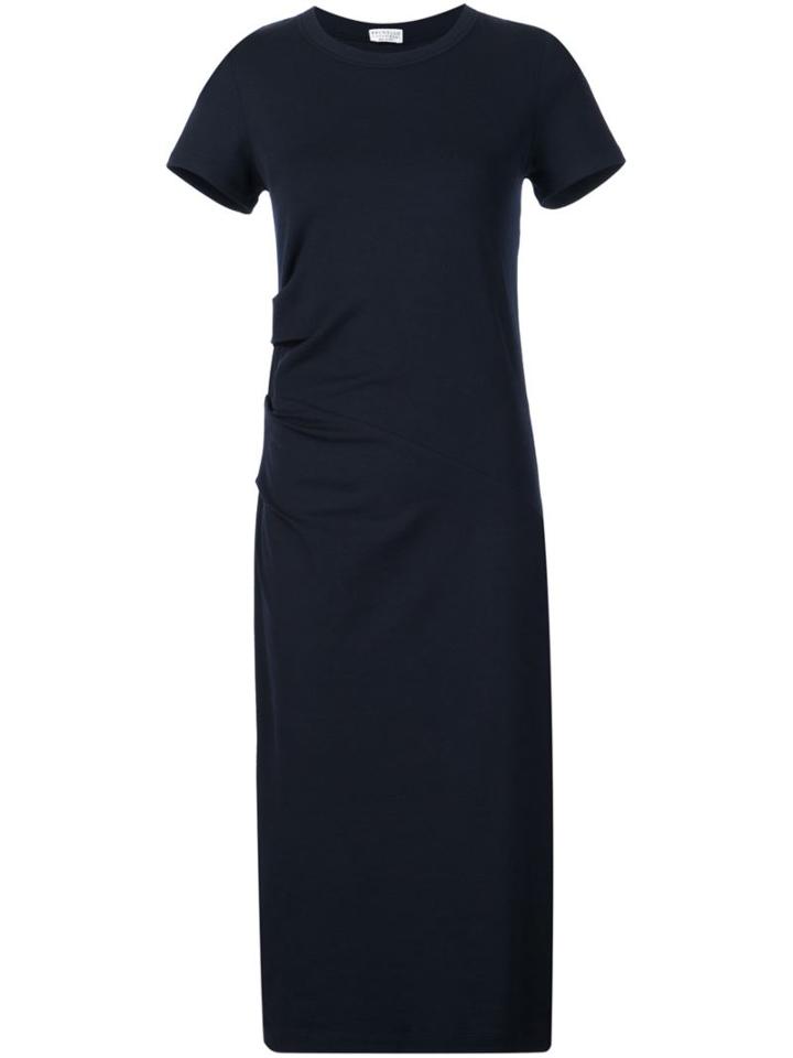 Brunello Cucinelli Draped Detail Midi Dress