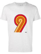 Ami Alexandre Mattiussi 9 Print T-shirt, Men's, Size: Large, Grey, Cotton