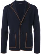 Prada Two Button Blazer, Men's, Size: 52, Blue, Silk/virgin Wool