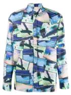 The Silted Company Photo Collage Shirt - Blue