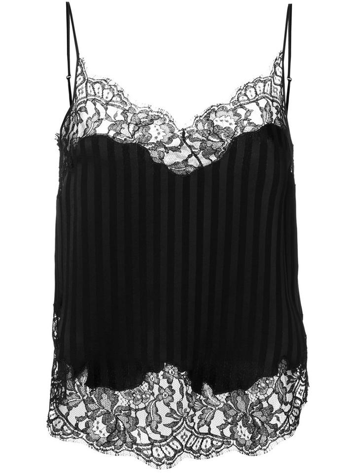 Givenchy Striped Lace Trim Vest