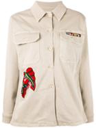 P.a.r.o.s.h. - Sequin Embroidered Jacket - Women - Cotton/spandex/elastane - L, Nude/neutrals, Cotton/spandex/elastane