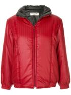 Christian Dior Pre-owned Striped Logo Padded Jacket - Red