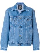 Katya Dobryakova Fearther Mask Denim Jacket - Blue