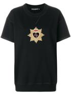 Dolce & Gabbana Satin Crest Detail T-shirt - Black