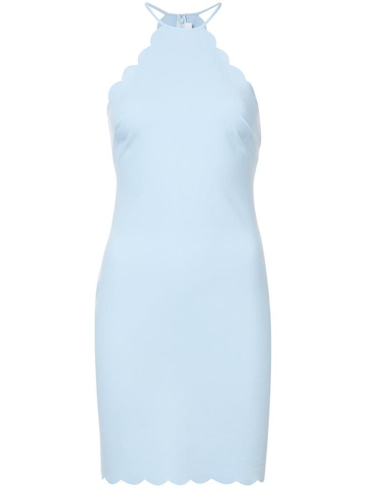 Likely Scalloped Halter Neck Dress - Blue
