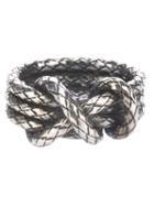 Bottega Veneta Woven Knot Ring, Women's, Size: 15, Metallic, Silver