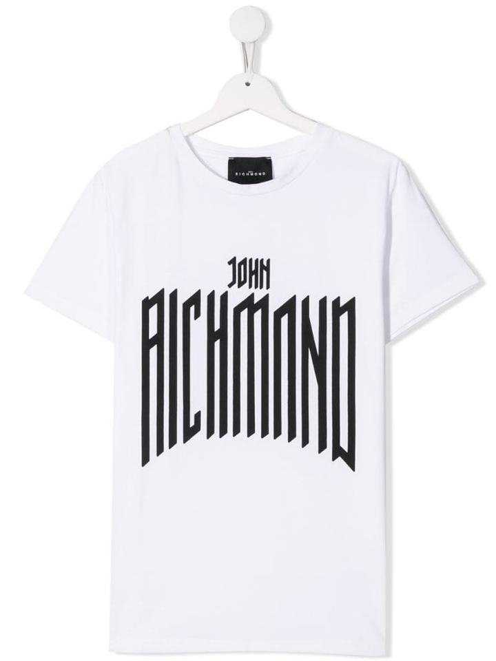 John Richmond Junior Logo Print T-shirt - White