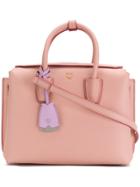 Mcm Classic Logo Tote - Pink & Purple