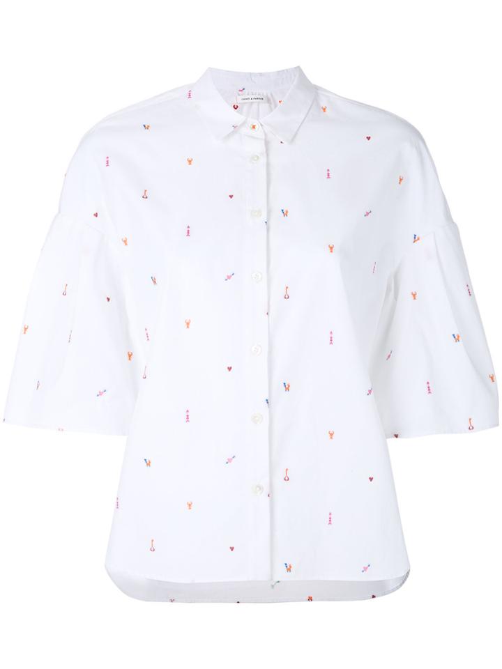 Chinti & Parker Fluted Sleeves Shirt - White
