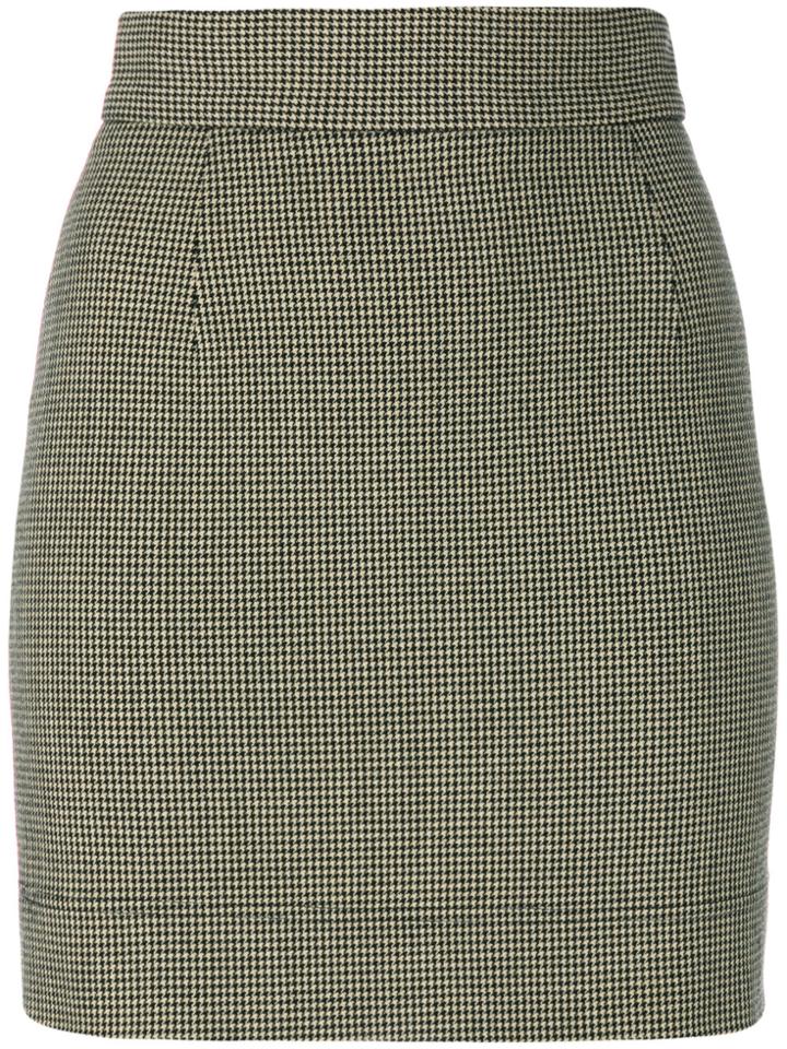 Moschino Vintage Houndstooth Mini Skirt - Nude & Neutrals