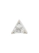 Maria Black 14kt Gold Diamond Cut Trillion Earring - Silver