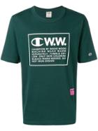 Champion X Wood Wood Logo Print T-shirt - Green