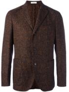 Boglioli Three Button Blazer, Men's, Size: 48, Brown, Nylon/cupro/alpaca