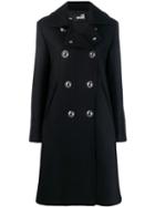 Love Moschino Double-breasted Coat - Black