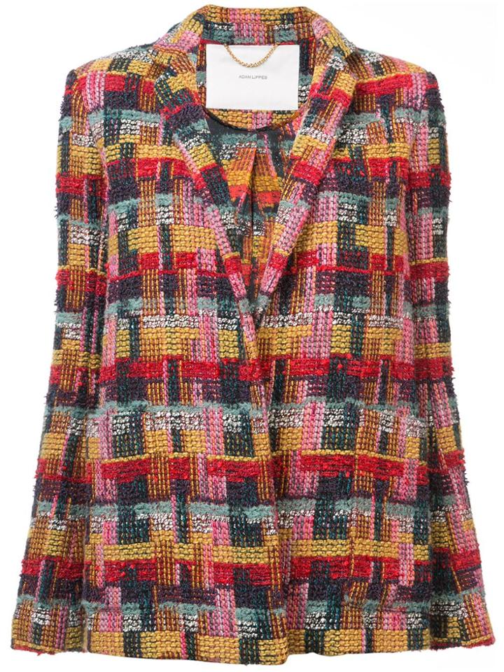 Adam Lippes Tweed Embroidered Blazer