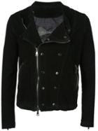 Giorgio Brato Double-breasted Detail Biker Jacket, Men's, Size: 52, Black, Leather