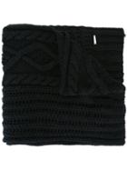 Diesel Knitted Scarf, Adult Unisex, Black, Acrylic