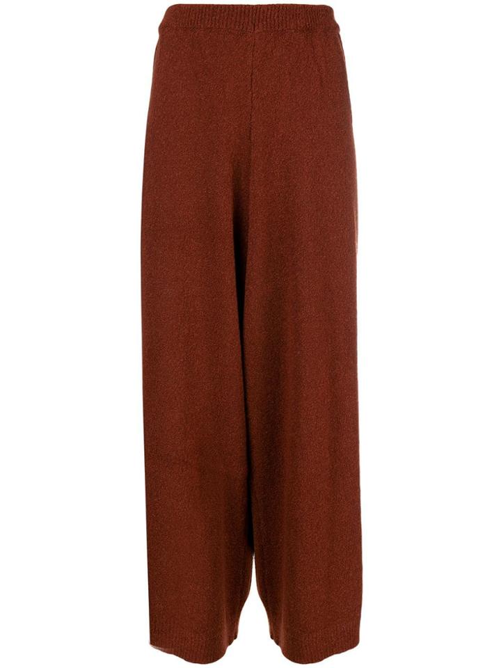 Christian Wijnants Knitted Wide Leg Trousers - Red