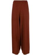 Christian Wijnants Knitted Wide Leg Trousers - Red