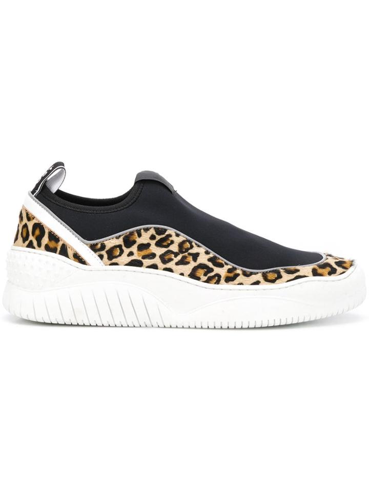 Just Cavalli Leopard Print Sneakers - Black