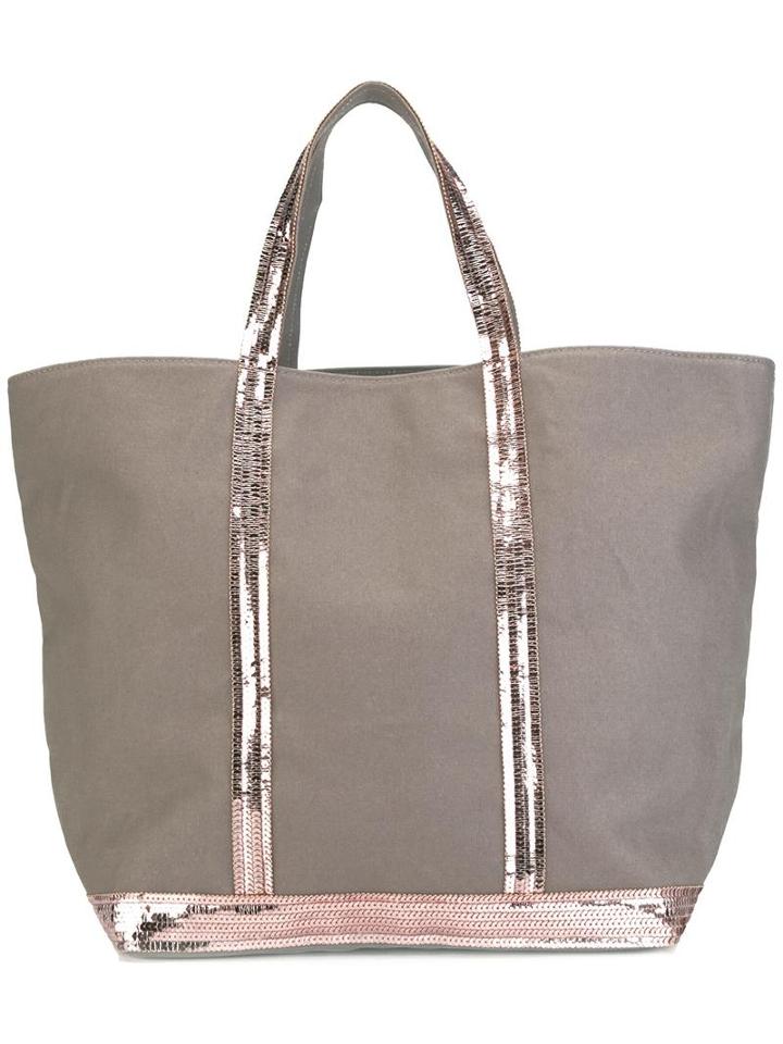 Vanessa Bruno Sequin Embellished Shopper Tote, Women's, Nude/neutrals, Cotton
