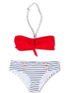 Mc2 Saint Barth Kids - Teen Striped Bikini - Kids - Polyamide/spandex/elastane - 14 Yrs, Red