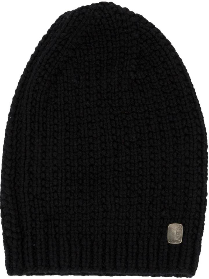 Werkstatt:münchen Knitted Cap, Men's, Black, Cashmere/sterling Silver