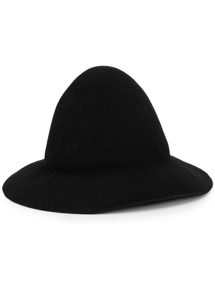 Yohji Yamamoto Almond-shaped Fedora - Black