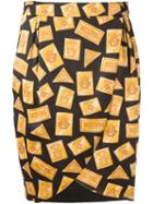 Moschino Logo Plaque Print Skirt