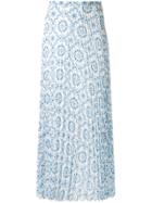 Dondup Pleated Maxi Skirt - Blue