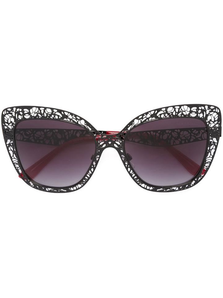 Dolce & Gabbana Eyewear Lace Sunglasses - Black