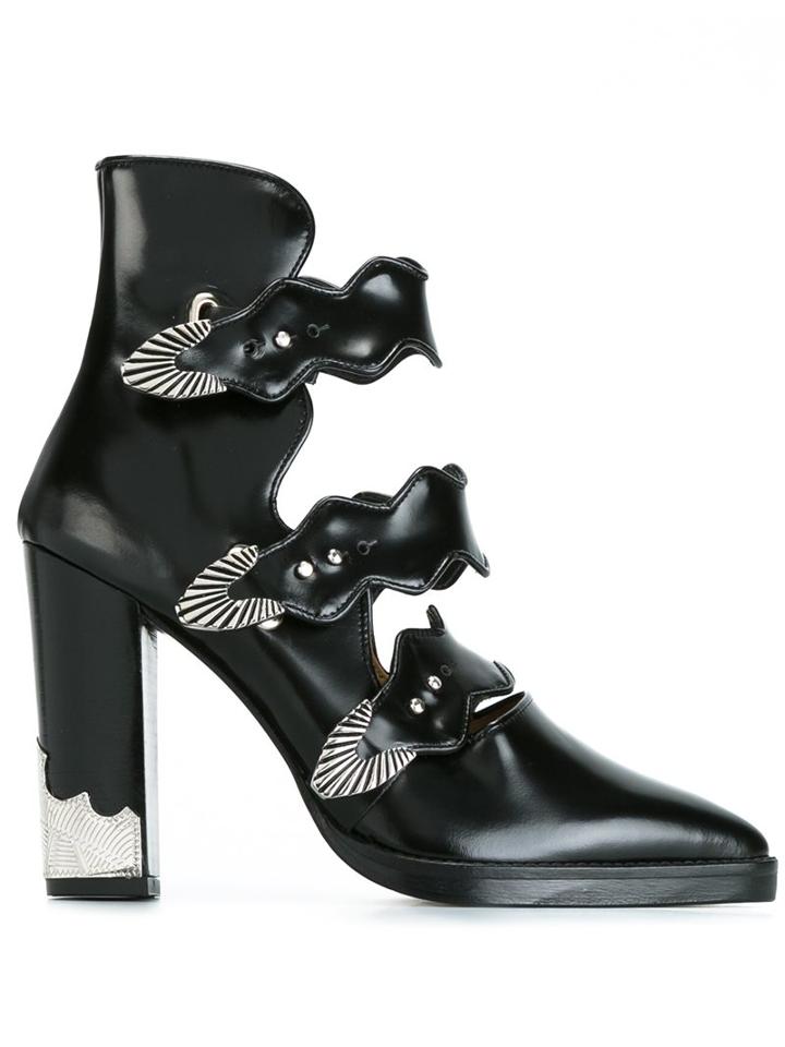 Toga Buckled Front Ankle Boots