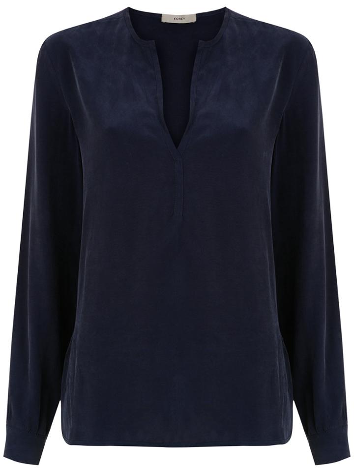 Egrey Long Sleeved Blouse - Blue