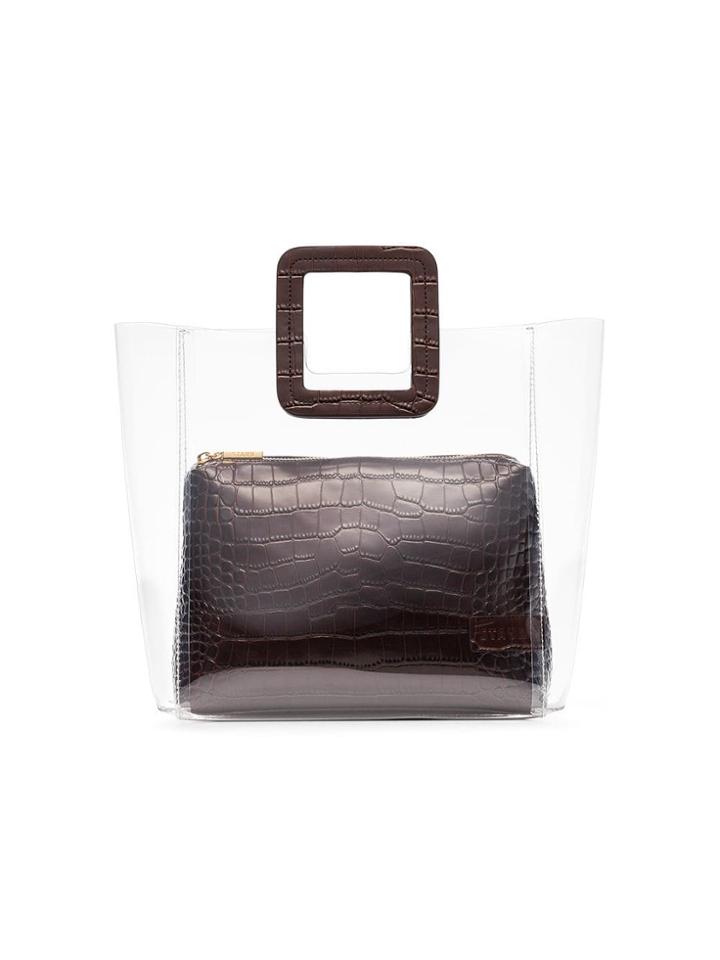 Staud Staud Shirley Mcroc Lthr W Pvc Bg - Brown