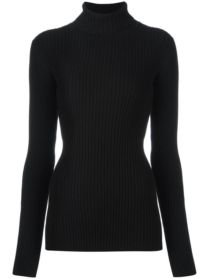 Designers Remix Ribbed Turtleneck Jumper, Women's, Size: Xs, Black, Cotton/polyamide