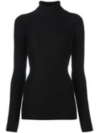 Designers Remix Ribbed Turtleneck Jumper, Women's, Size: Xs, Black, Cotton/polyamide