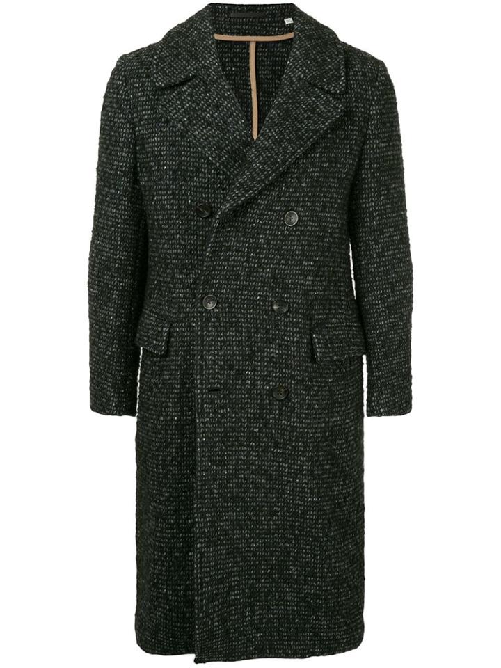 Tomorrowland Tweed Midi Coat - Black