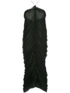 Tiko Paksa Halterneck Draped Midi Dress - Black