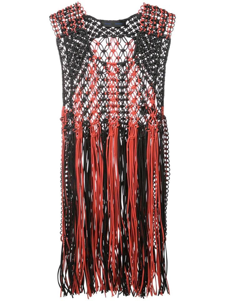 Proenza Schouler Sleeveless Fringe Top - Black