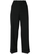 Chloé Turn-up Cropped Trousers - Black