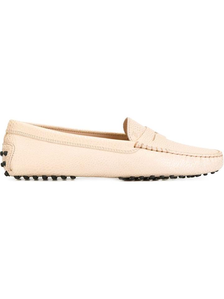 Tod S Gommino Driving Shoes, Women's, Size: 41, Nude/neutrals, Leather/rubber