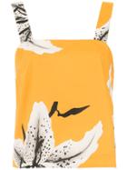 Osklen Printed Cropped Top - Yellow