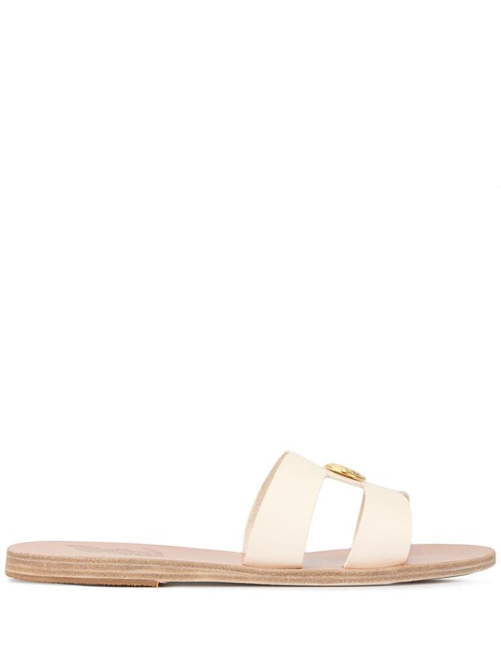 Ancient Greek Sandals Desmos Cut-out Detail Sandals - White