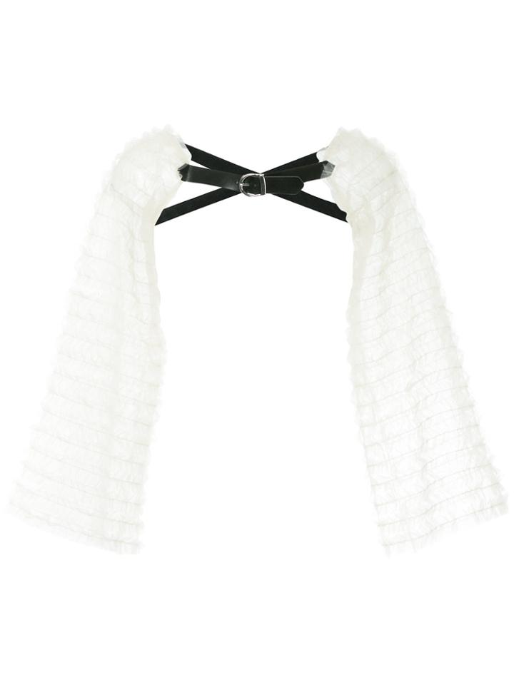 Tu Es Mon Trésor Tulle Frill Arm Cover - Nude & Neutrals
