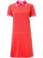 Roksanda Short Sleeve Shift Dress, Women's, Size: 10, Pink/purple, Silk/polyamide/polyester/viscose