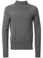 Maison Margiela Mock Turtleneck Jumper, Men's, Size: Small, Grey, Cotton/wool/alpaca