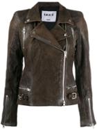 S.w.o.r.d 6.6.44 Fitted Biker Jacket - Brown