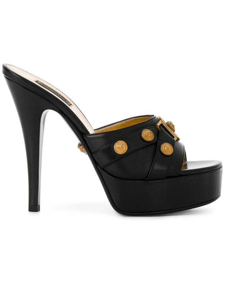 Versace Platform Medusa Sandals - Black